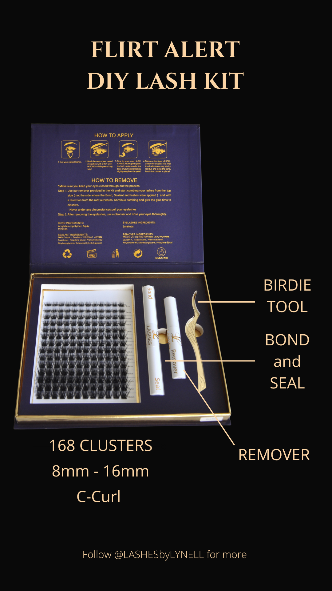 DIY Lash Cluster Kit –Flirt Alert- Medium Volume