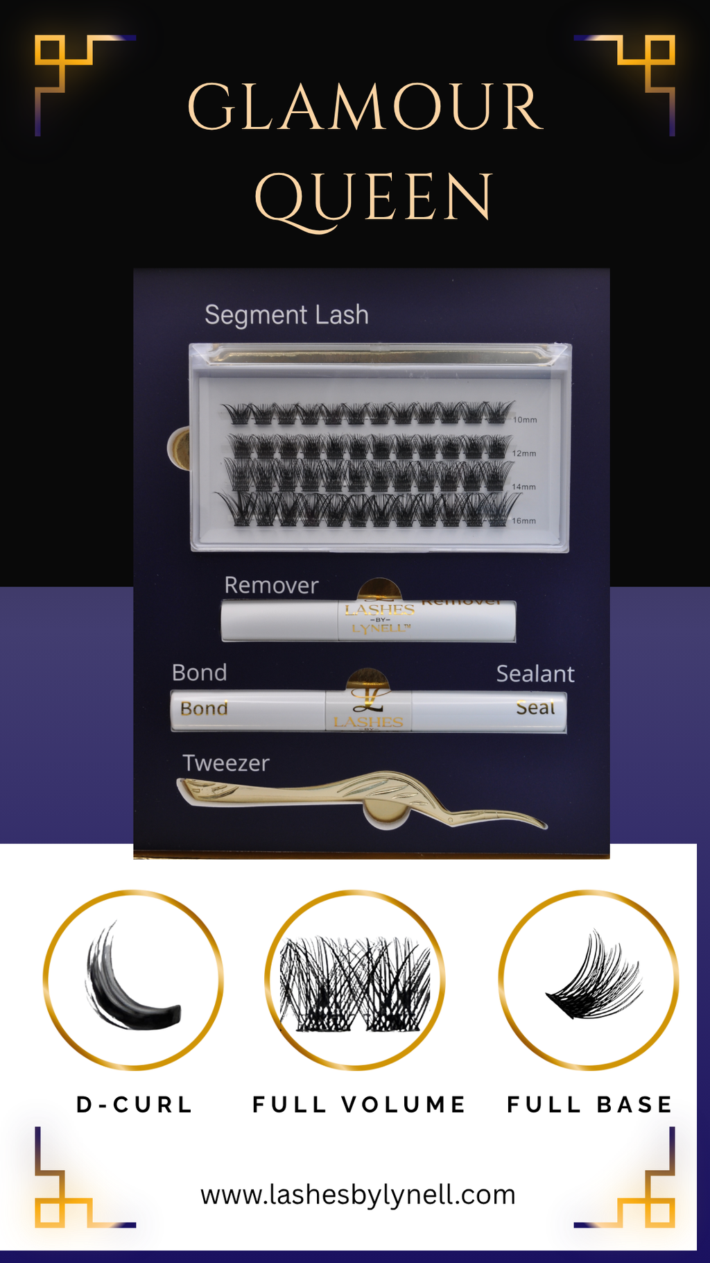 DIY Lash Cluster Kit -Glamour Queen: Full Volume
